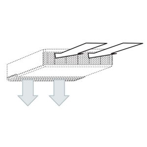 Brise - zmiana kierunku przepływu powietrza w modelu sufitowym