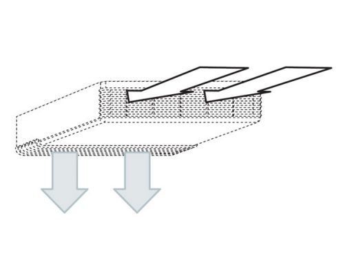 Brise - zmiana kierunku przepływu powietrza w modelu sufitowym